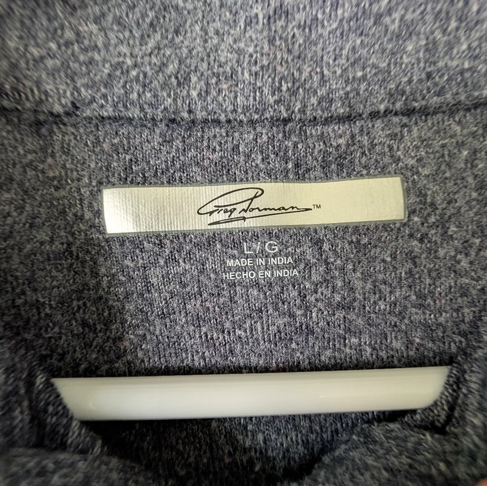 Greg Norman Collection Charcoal Quarter Zip Sweater